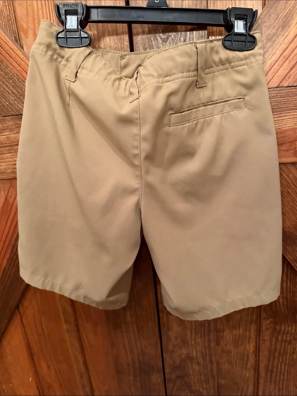 bcg Tan Flat-Front Kids Performance Shorts-Size Small
